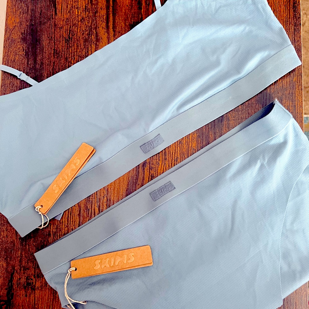 SKIMS NWT Kyanite Blue cami set, top is XL, bottoms M